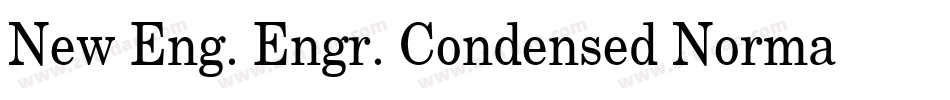 New Eng. Engr. Condensed Normal字体转换